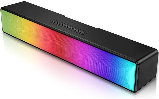 AFK Computer Speakers, Computer Sound Bar with RGB Lights, USB Powered PC Speakers with Stereo Sound