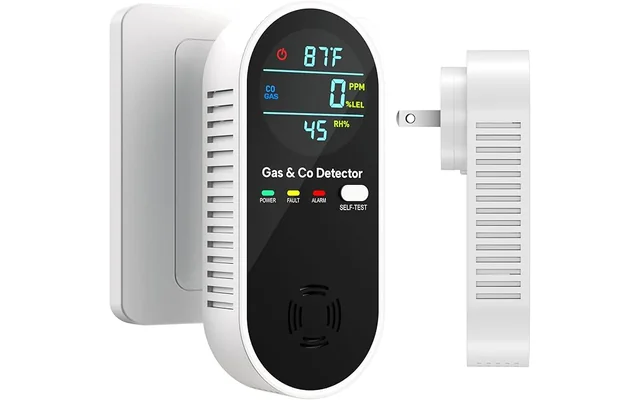 4-in-1 Upgraded Natural Gas Leak Detector and Carbon Monoxide Detectors, Dual Sensor Gas Leak...